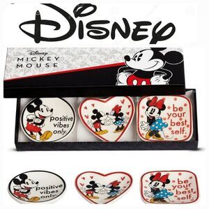 Disney Mickey & Minnie Mouse Ceramic Jewelry Trays/Trinkets